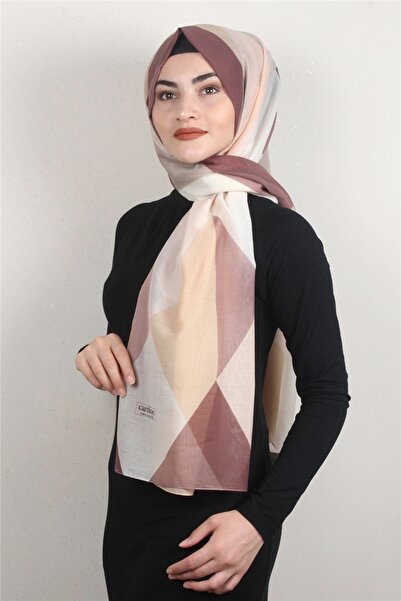 Cardion Cotton & Silk Şal 3632-4 Kızıl