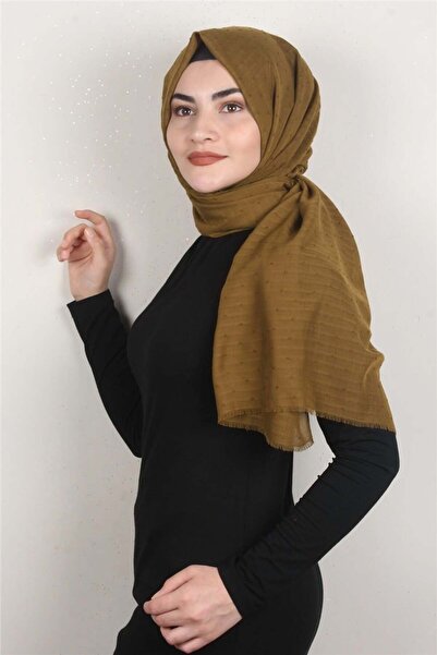 Eşarppark Pamuklu Pıt Pıt Şal 3092-29 Hardal