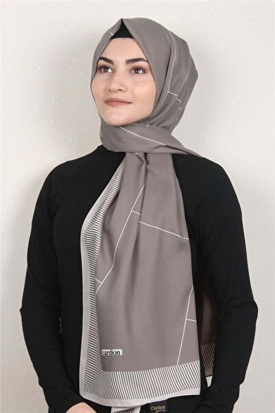 Cardion Medine Desenli Şal 1899-13 Miskli Kahve