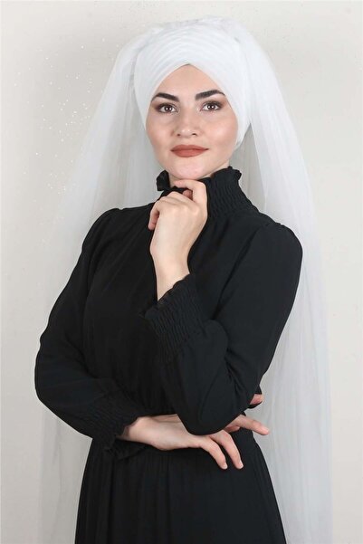 Eşarppark Âlâ Tül Şal 2021-13 Beyaz