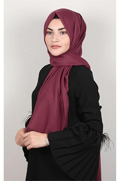 Eşarppark Pamuklu Düz Şal 2803-6 Bordo