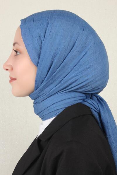 Eşarppark Bambu Kraşlı Şal 2724-23 Indigo