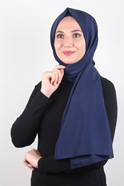PİRAMİT Şifon Şal Düz Renk 1293-105 Lacivert
