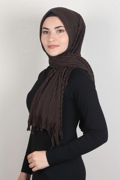 Eşarppark Pamuklu Hazır Şal 1589- 54 Kahve