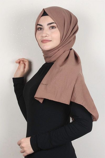 PİRAMİT Cotton Shawl 1482-1 Milk Coffee