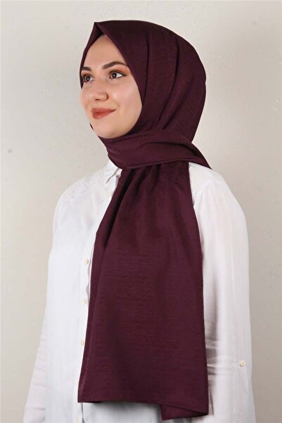 Eşarppark Jakarlı Ipeksi Şal 8084-16 Bordo