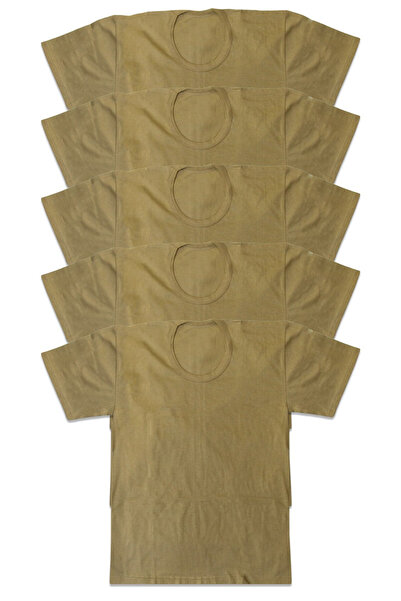 CENNETOĞLU قميص داخلي جندي برقبة دائرية 5 قطع