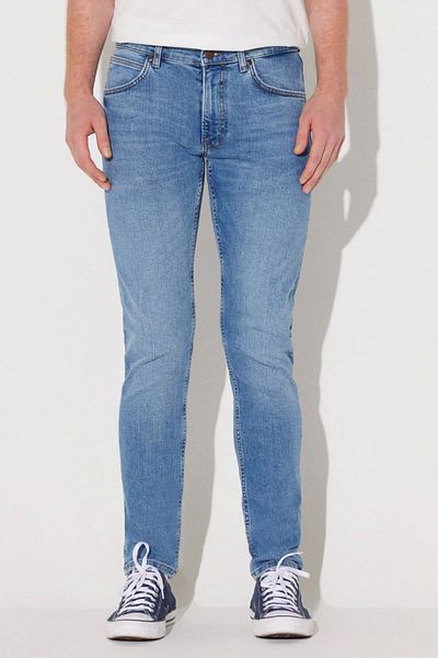 Lee Luke Slim Fit Slim-Fit Stretch-Jeans mit niedriger Taille in Hellblau