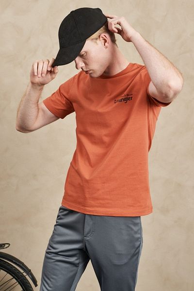 ALL TERRAIN GEAR -x- Wrangler Tricou portocaliu All Terrain Gear Regular Fit 100% bumbac