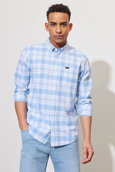 Lee Regular Fit Normal Cut 100% Cotton Checked Long Sleeve Shirt
