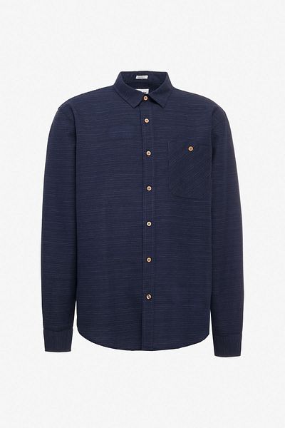 WRANGLER Relaxed Cut Navy Blue Shirt