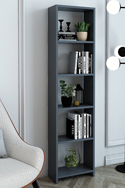 Üsküp Yapı 6 Raflı 40 Cm Dekoratif Kitaplık Beyaz Kitaplık Ofis Kitaplığı Dol...