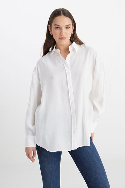 Lee Loose Fit Relaxed Fit White Shirt