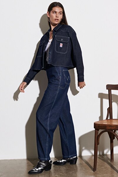 WRANGLER Carpenter Fit %100 Pamuk Çok Yüksek Bel Geniş Paça Jean Kot Pantolon