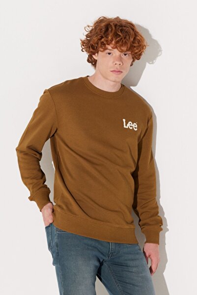 Lee Regular Fit Normal Kesim %100 Pamuk Bisiklet Yaka Tarçın Sweatshirt