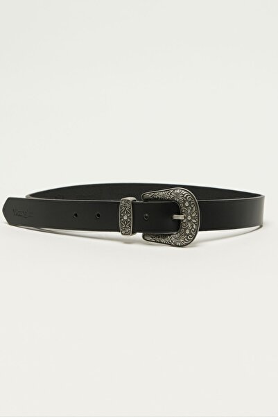 WRANGLER %100 Deri Siyah Kemer