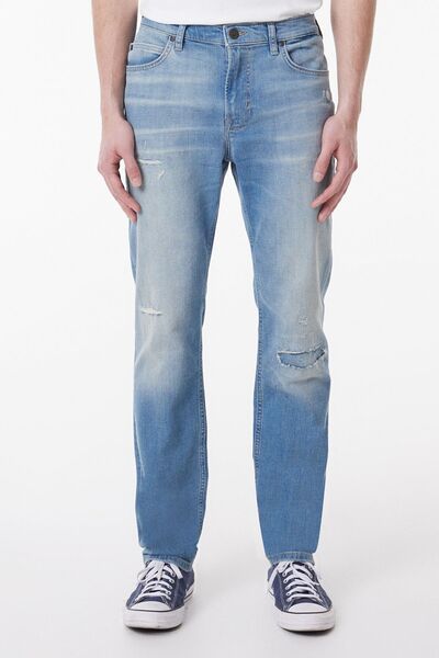 Lee Slim Fit Dar Kesim Normal Bel Açık Mavi Esnek Rider Jean Denim Kot Pantolon