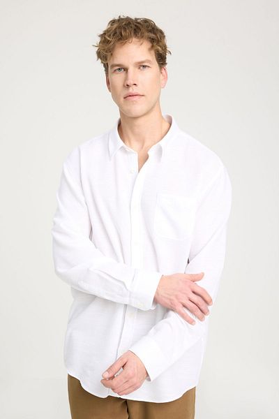 WRANGLER Loose Fit Comfortable Cut 100% Cotton White Shirt