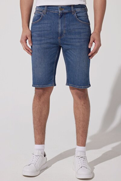 Lee Regular Fit Normal Keism Normal Bel Mavi Esnek Jean Kot Şort