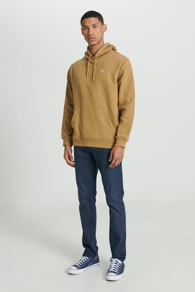 Lee Regular Fit Normal Cut 100% Cotton Hooded Fleece Lined Mustard Sweatshirt