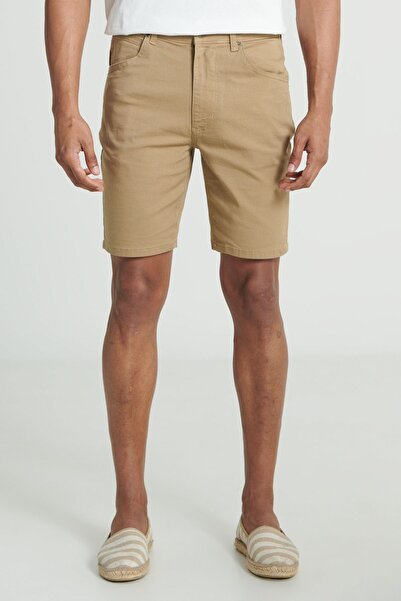 Lee Regular Fit Normal Kesim Normal Bel Bej Şort