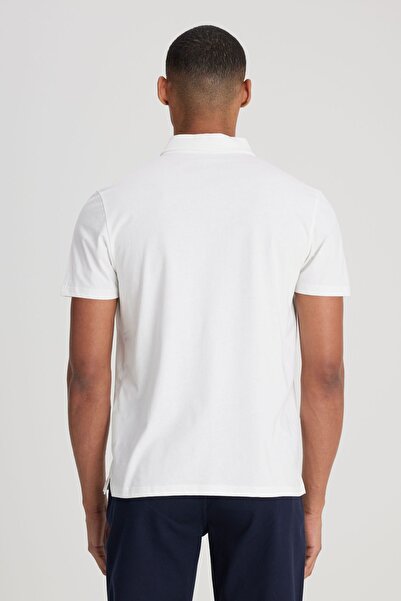 Lee Tricou alb 100% bumbac, cu croiala normală, cu gât polo