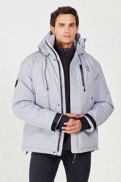 WRANGLER All Terrain Gear Regular Fit Regular Cut Hooded Gray Parka