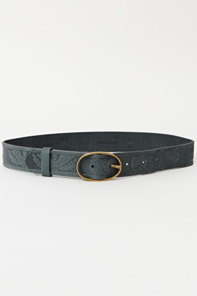 WRANGLER %100 Deri Siyah Kemer