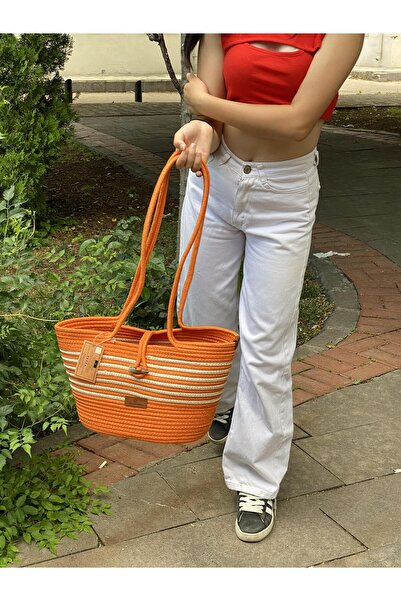 ModaCardin Beach and Shoulder Bag - Jute Straw Look Handbag