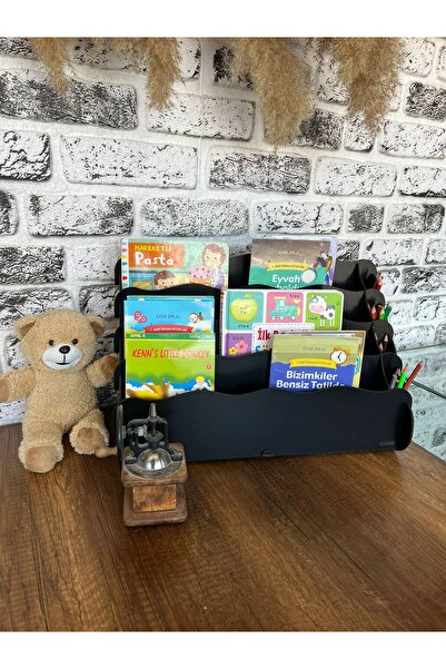 KLES Axel montessori Kalemlikli Kitaplık , organizer Masa Düzenleyici 4 raf'l...