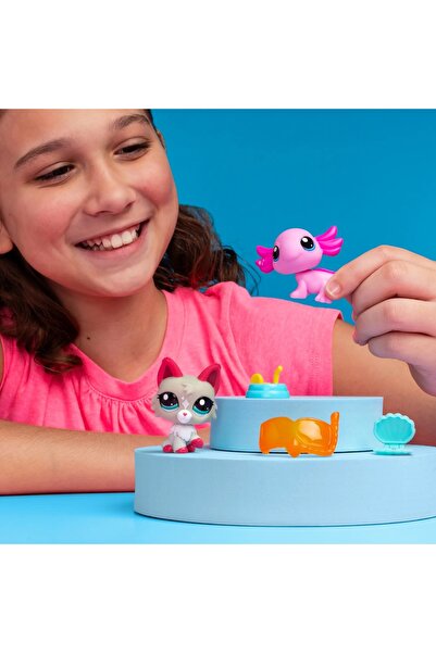 Littlest Pet Shop LPS Minişler Littlest Pet Shop Kedi ve Aksolotl 2'li Figür Seti