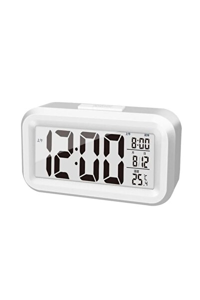 L'eDoren Premium Işık Sensörlü Termometreli Alarmlı Dijital Masa Saati