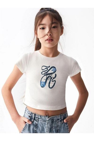 NK Girl - Dive Into Patterned Written T-shirt
