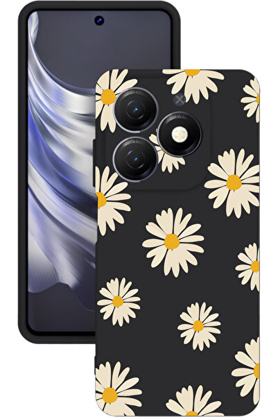 TECNO Spark 20 Baskılı ve Kamera Korumalı Siyah Renk Silikon Kılıf