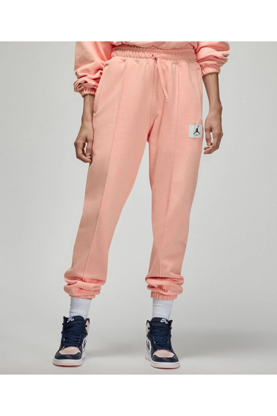 Nike بنطال رياضي نسائي من الصوف الأساسي باللون الوردي الأردني