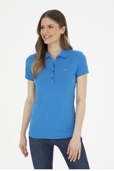 U.S. Polo Assn. Tricou colorat Saks pentru damă cu gât polo