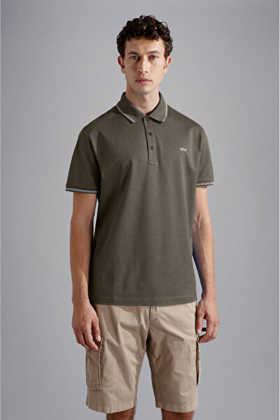PAUL&SHARK MEN'S KNITTED POLOSHIRT C.WCOTTON