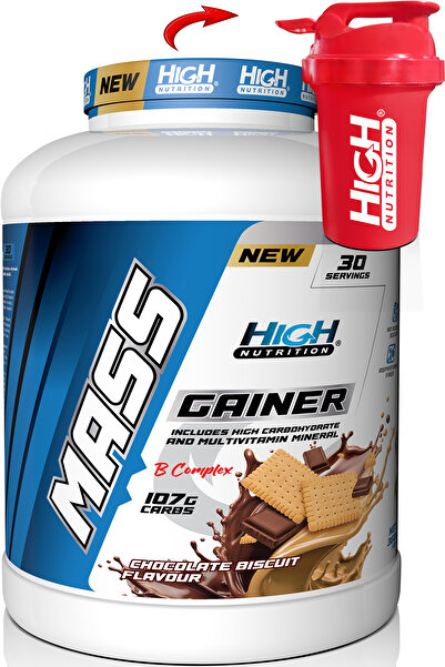 High Nutrition Mass Gainer 3600 Gr Çikolata Bisküvi Aromalı Kilo Almaya Yardımcı Hacim Kütle Kas Karbonhidrat Tozu