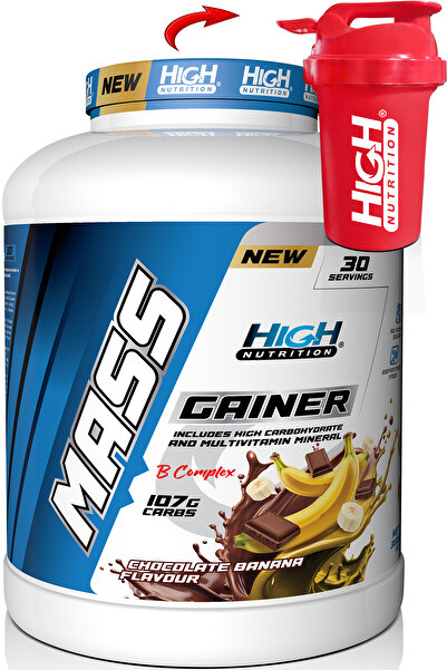 High Nutrition Mass Gainer 3600 Gr Çikolata Muz Aromalı Kilo Almaya Yardımcı Hacim Kütle Kas Karbonhidrat Tozu