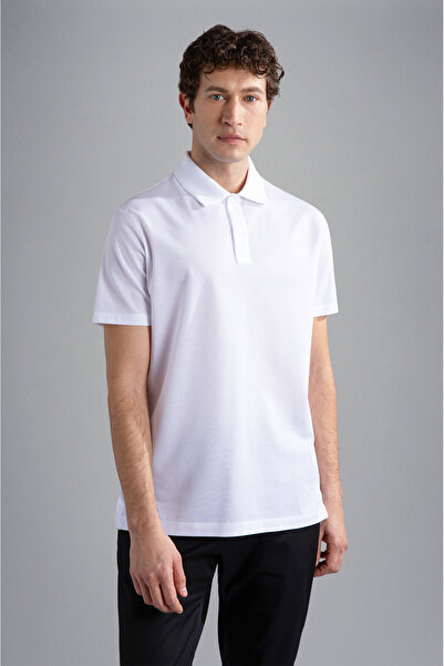 PAUL&SHARK MEN'S KNITTED POLOSHIRT C.WCOTTON