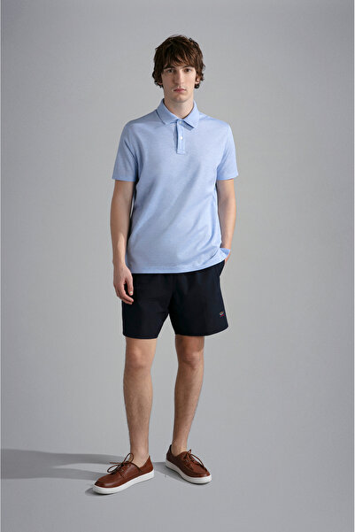 PAUL&SHARK MEN'S KNITTED POLOSHIRT C.WCOTTON