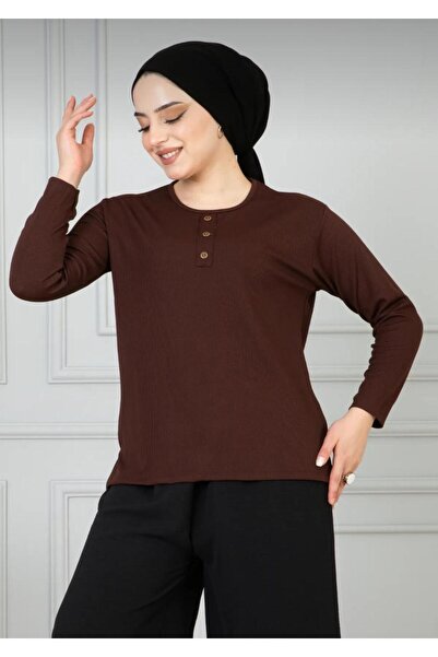 BLUEMOOR Women's Mother Comfortable Cut Loose Thin Corded Button Detailed Com...