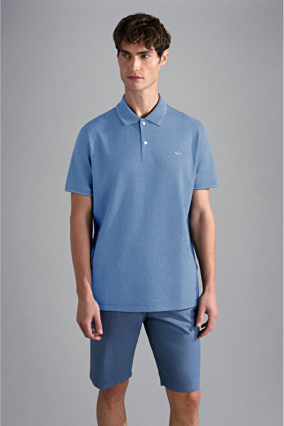 PAUL&SHARK MEN'S KNITTED POLOSHIRT C.WCOTTON