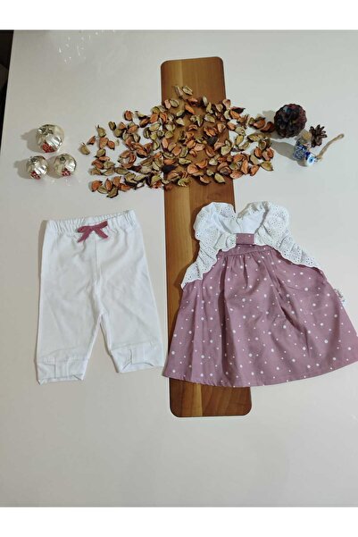 Flexi BENEKLİ KOLLARI DANTELLİ 2'Lİ KIZ BEBEK TAKIMI