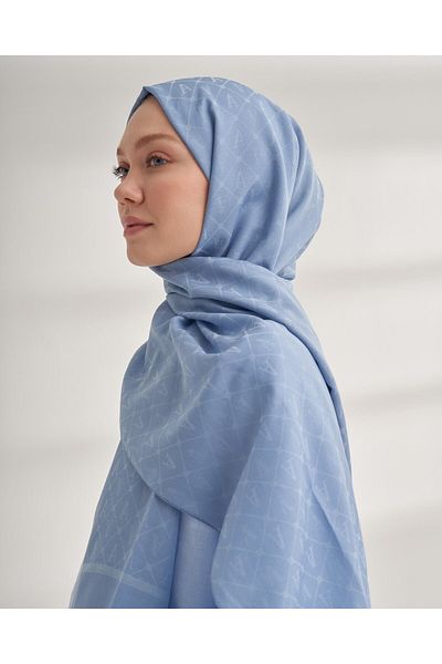 ARMANDA Şal Seher cu model de lux - Denim Blue