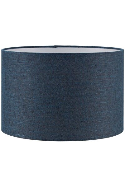 MODA35 Lacivert Silindir Lambader Başlığı Çap 30 cm Kumaş LB818