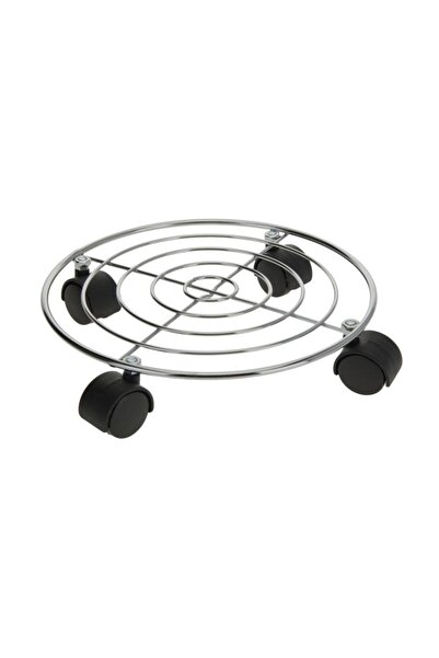 Club Safari Saksı Altlığı Krom Tekerlekli