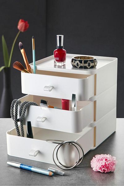 Ecolux Multi-Purpose Jewelry-Makeup Box 3-Layer Jewelry-Makeup Organizer