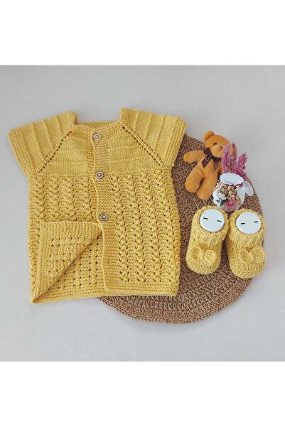 BEGİN طقم مكون من قطعتين باللون الأصفر منقوش بالليمون - سترة وأحذية أطفال من ...