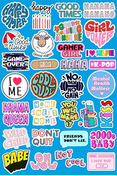 BENİMSER REKLAM 2.ملصق عبارات مضحكة من السلسلة - ملصقات للهاتف والكمبيوتر الم...